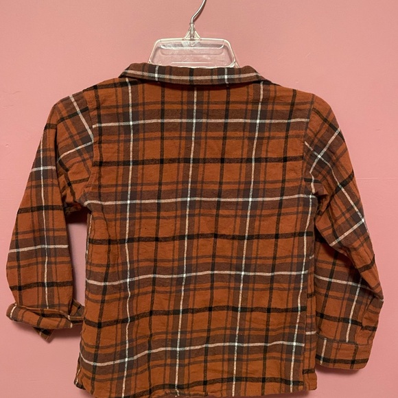 Mebie baby plaid flannel button up - Picture 3 of 5